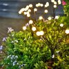 چراغ خورشیدی باغچه مدل گل شب تاب